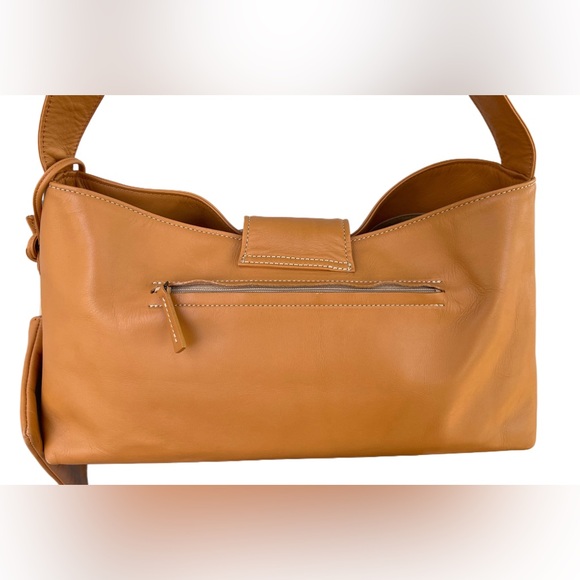 Ungaro Japanese Brand Light Brown Leather Shoulder Bag with Pouch - Picture 6 of 17